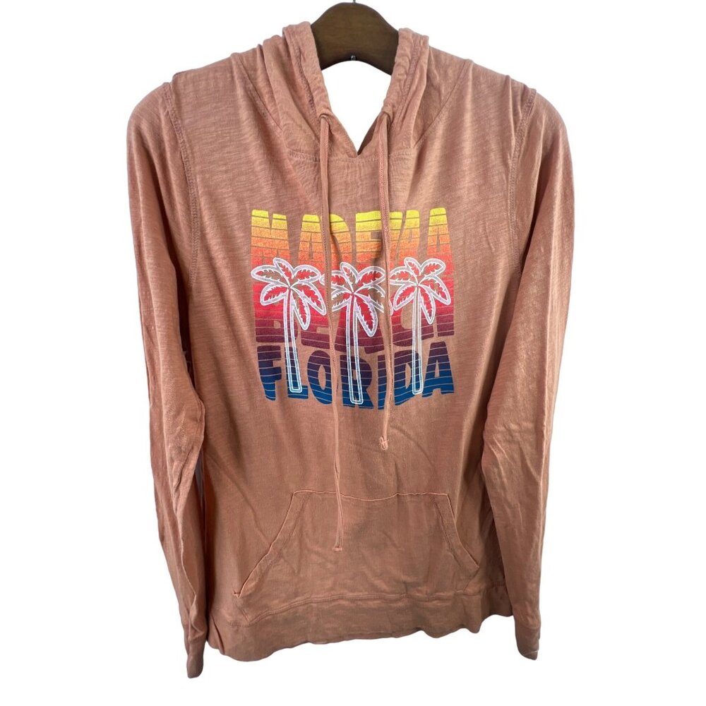 Ouray Slub Hoodie Size Medium Muted Clay Madeira Beach Florida Graphics Light